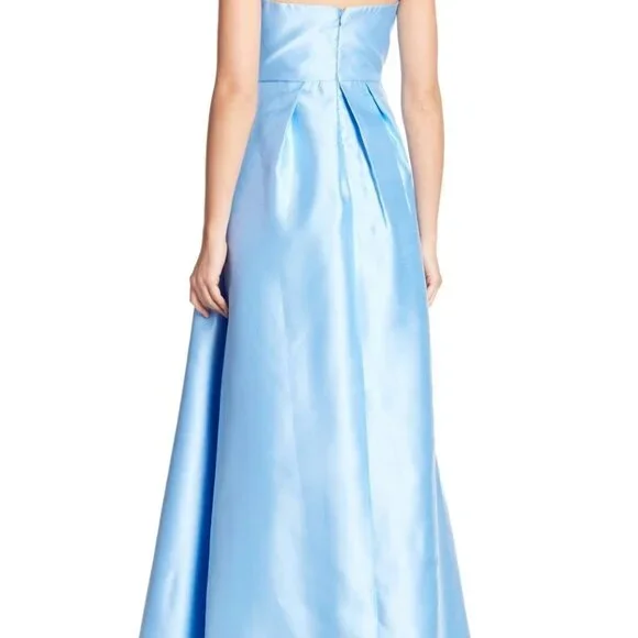 MARINA New Ball Gown Long Dress Strapless Embellished Maxi Midi Women's 10 Blue - Picture 6 of 17